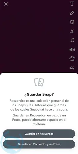 snapchat recuerdos