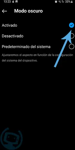 instagram modo oscuro