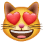Emoji gato enamorado