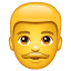 Emoticono hombre con bigote