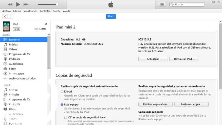 restaurar ipad bloqueado