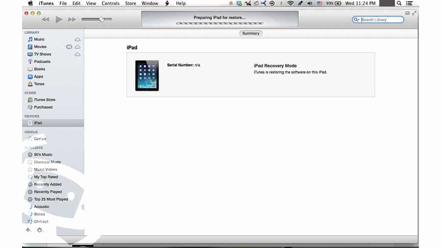 modo de recuperación de iOS