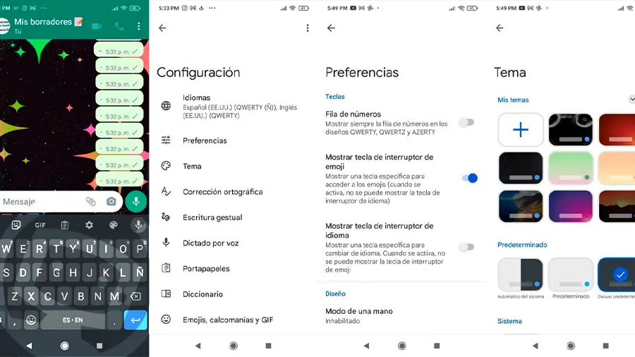 cómo cambiar el teclado