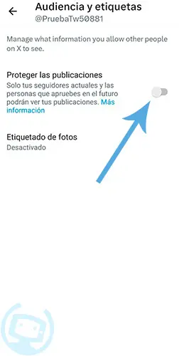 como poner el twitter privado