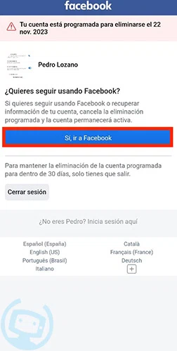 cómo recuperar una cuenta de facebook
