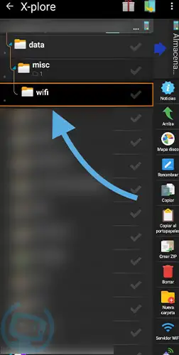 ver contraseña wifi guardada android