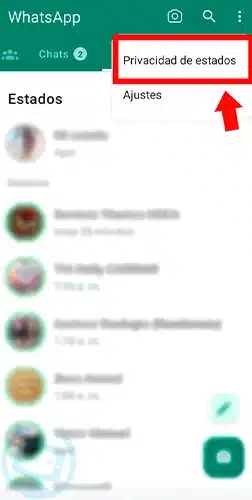 como bloquear estados de whatsapp en iphone