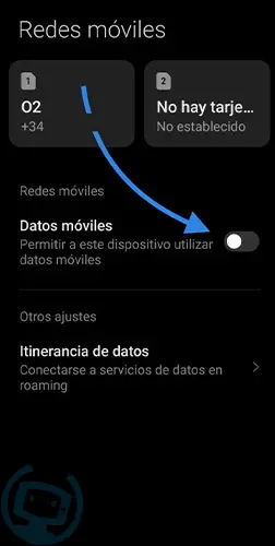 datos móviles desactivados