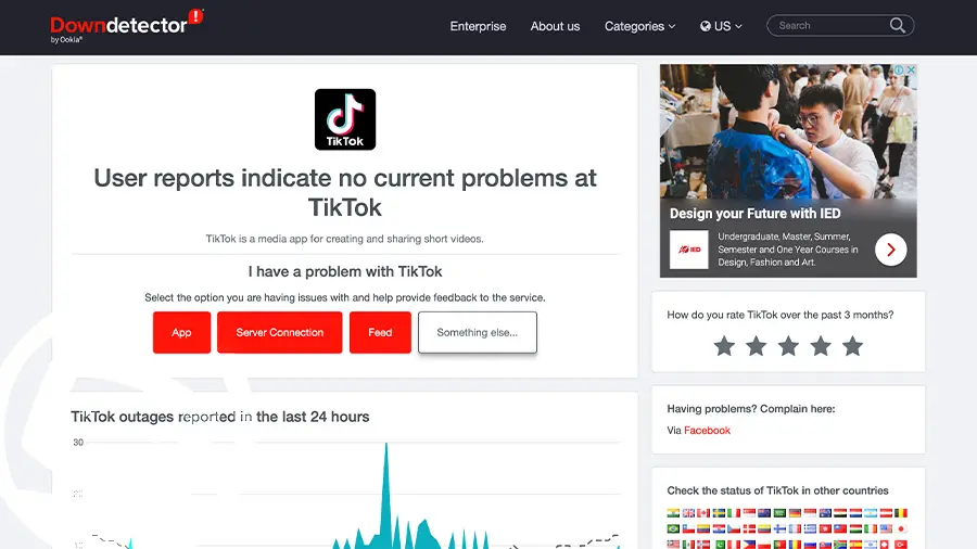 no funciona tiktok