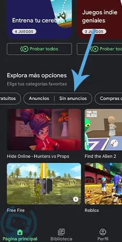 app juegos sin publicidad