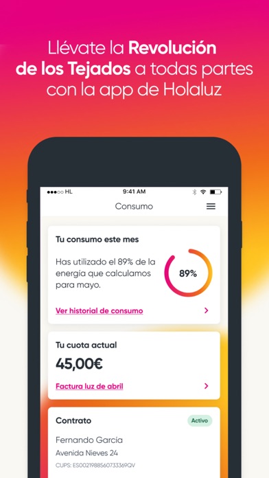 Captura oficial de Holaluz
