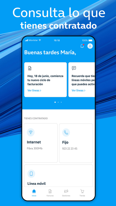 Captura oficial de Mi Movistar