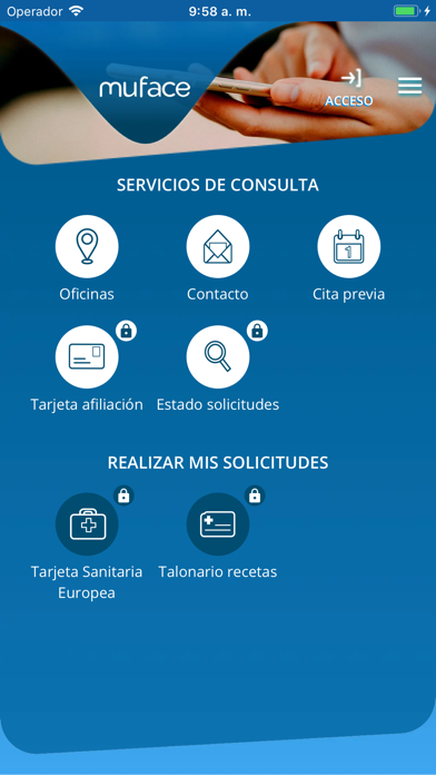 Captura oficial de Muface Móvil