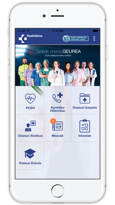 Captura oficial de Portal Móvil Osakidetza