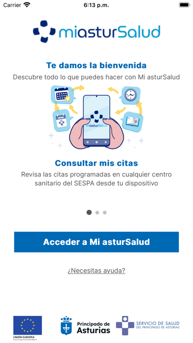 Captura oficial de Mi AsturSalud SESPA
