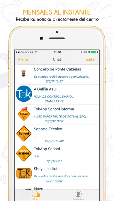 Captura oficial de TokApp School