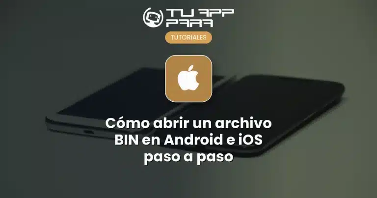 Cómo abrir un archivo BIN en Android e iOS paso a paso