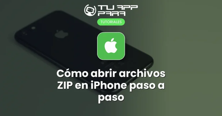 Cómo abrir archivos ZIP en iPhone paso a paso