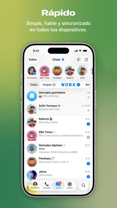 Captura oficial de Telegram Messenger