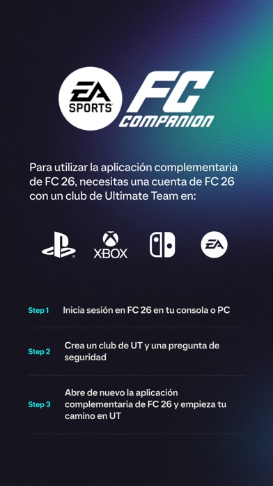 Captura oficial de EA SPORTS FC™ 26 Companion