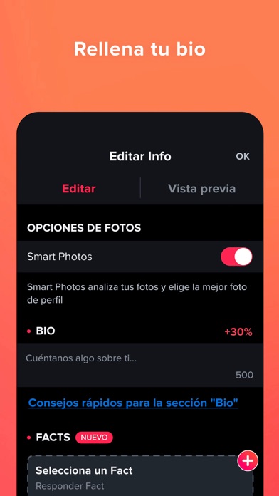 Captura oficial de Tinder